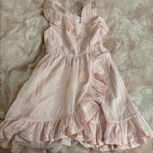 Monsoon Blush Pink Ruffled Kids Dress